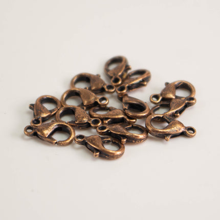 Lobster Clasps Brass 10x5mm, Multiple Quantities and Colors