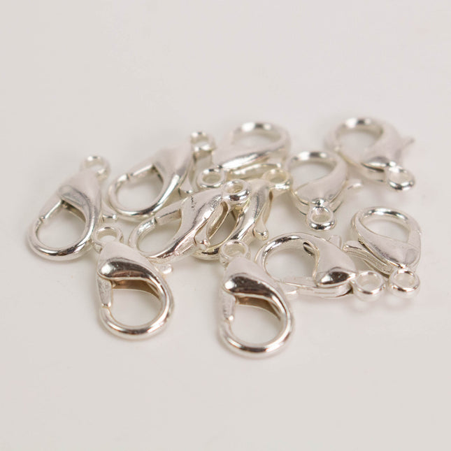 Anti Tarnish 12x7mm Lobster Clasps, Multiple colors and quantities