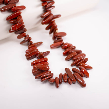 AAA Natural Red Jasper Stick Beads | 15.5" Strand