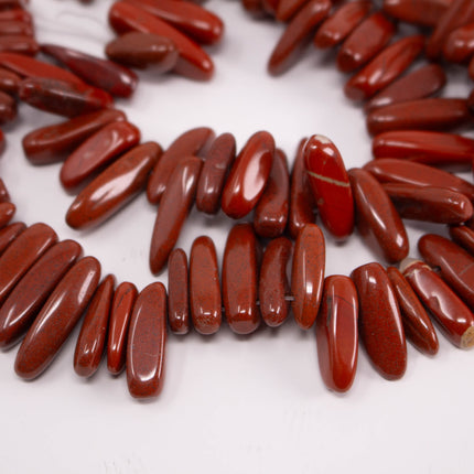 AAA Natural Red Jasper Stick Beads | 15.5" Strand