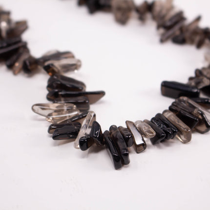 AAA Smoky Quartz Chip Beads, 11-21mm Slim Gemstone Stick Chips, Jewelry Making Supplies