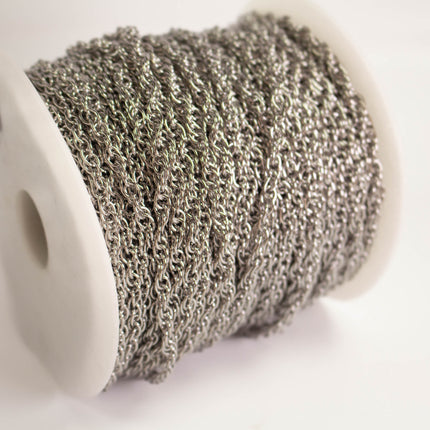 Stainless Steel Rope Chain 5.7mm 20g, Heavy Unsoldered Chain by the Foot, DIY Jewelry Making Supplies