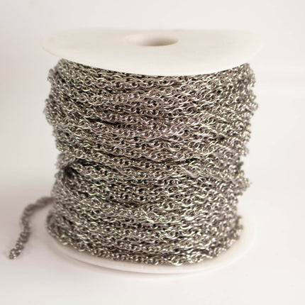 Stainless Steel Rope Chain 5.7mm 20g, Heavy Unsoldered Chain by the Foot, DIY Jewelry Making Supplies