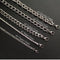Collection of stainless steel necklaces, chunky cable, curb, cuban, rope, figaro