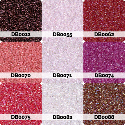 nine different colored beads, each labeled with a number, arranged in a 3x3 grid.