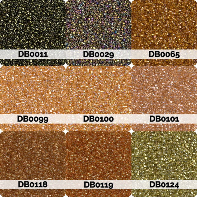Miyuki Delica 11/0 Seed Beads | Choose Your Color, Yellow and Gold| 7.5g Tube Supply