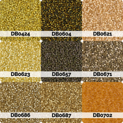 Miyuki Delica 11/0 Seed Beads | Choose Your Color, Yellow and Gold| 7.5g Tube Supply