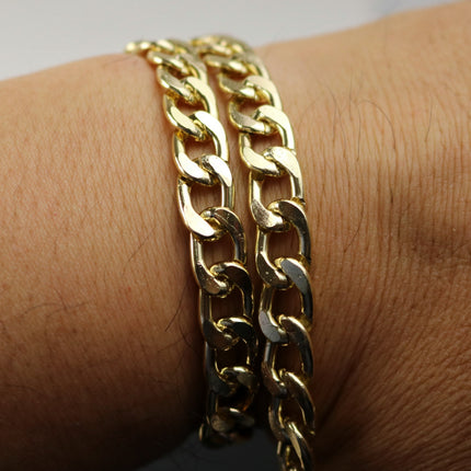 10 ft Aluminum Chain Facet Curb Chain - Gold TARNISH Resistant Tarnish FREE Anti Tarnished Gold Finished  - 13x9mm 2.7mm Chunky - A055