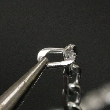 10 ft Aluminum Chain Facet Curb Chain - Silver TARNISH Resistant Tarnish FREE Anti Tarnished Silver Finished - 9x5mm 1.5mm thickness - A049