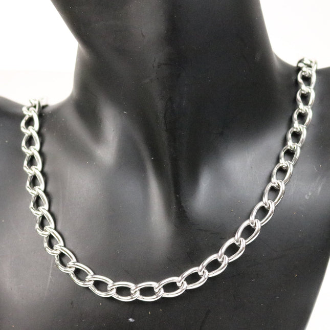 Wholesale Lot 5 pcs of Stainless Steel MEN's Chunky Curb Chain Necklace - 22 inch (55 cm) 2.0mm Thickness