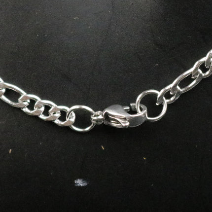 Stainless Steel FIGARO Chain Necklace - 19 inch (49 cm) 3.2mm width 1.1mm thickness