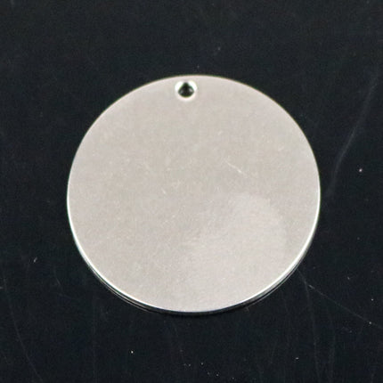 50 pcs of 1" Stainless Steel Stamping Blanks - 1 inch 25 mm 18 gauge 1.0mm thickness - Blank Stamping Metal Flat Discs Tags