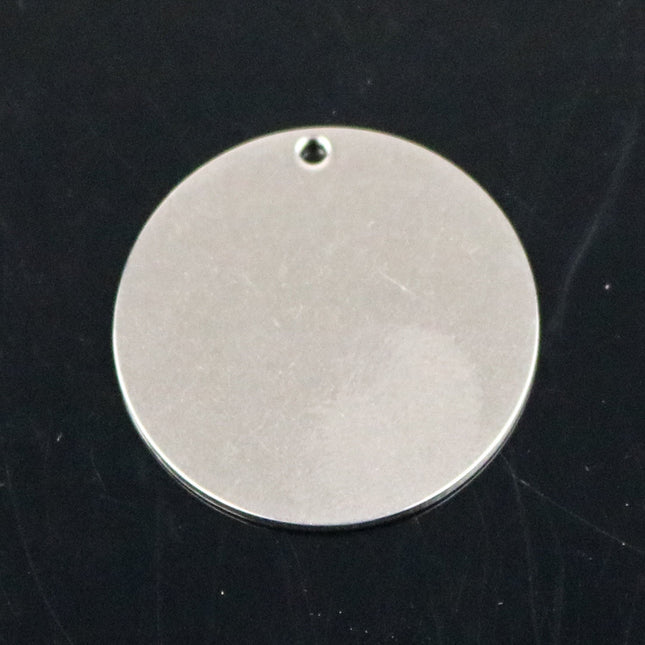 50 pcs of 1" Stainless Steel Stamping Blanks - 1 inch 25 mm 18 gauge 1.0mm thickness - Blank Stamping Metal Flat Discs Tags