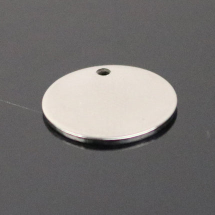 50 pcs of 18mm 3/4 inch Stainless Steel Stamping Blanks - 18mm 3/4 inch 18 gauge 1.0mm thickness - Blank Stamping Metal Flat Discs Tags