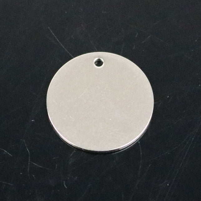 50 pcs of 18mm 3/4 inch Stainless Steel Stamping Blanks - 18mm 3/4 inch 18 gauge 1.0mm thickness - Blank Stamping Metal Flat Discs Tags