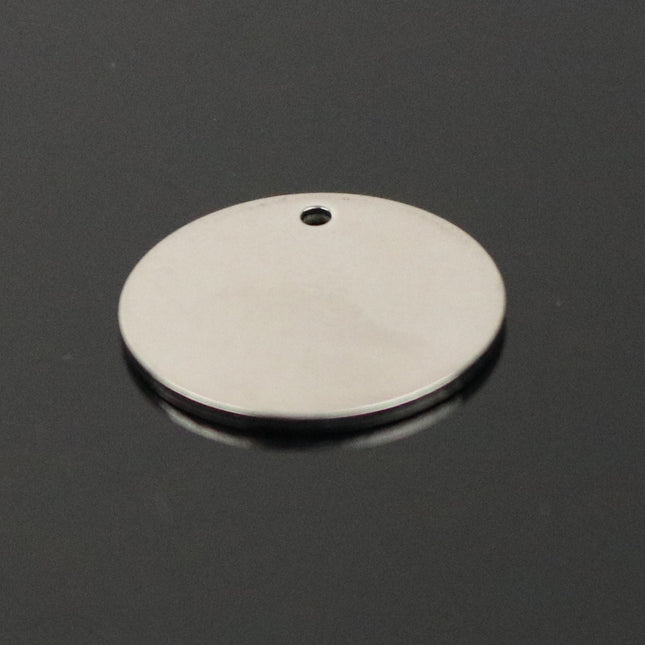50 pcs of 12mm 1/2 inch Stainless Steel Stamping Blanks - 12mm 1/2 inch 18 gauge 1.0mm thickness - Blank Stamping Metal Flat Discs Tags