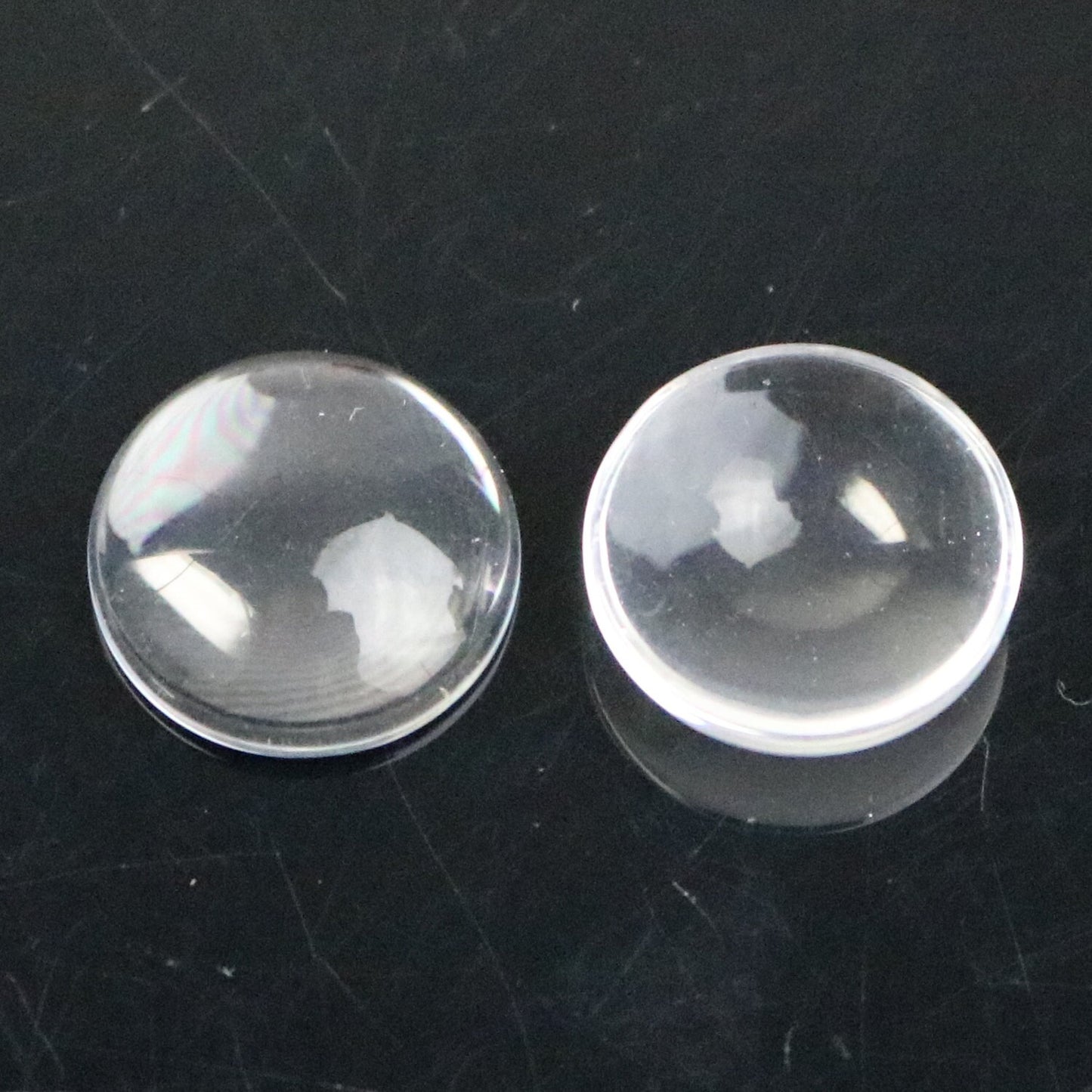 100 Glass Cabochons - 16mm 5/8inch - 5.2mm thickness -Circle Domed Magnifying Clear Round Glass Cabochon for Cameo Pendants, Photo Jewelry