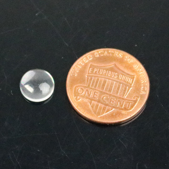 100 Glass Cabochons - 8mm 5/16inch - 3.8mm thickness -Circle Domed Magnifying Clear Round Glass Cabochon for Cameo Pendants, Photo Jewelry