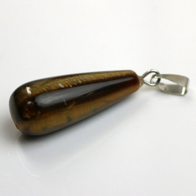1, 5, 10pcs Water DROP water Charm Pendant - 11x26mm 7/16x1inch - Tiger Eye Gemstone Crystal Pendant U-Pick