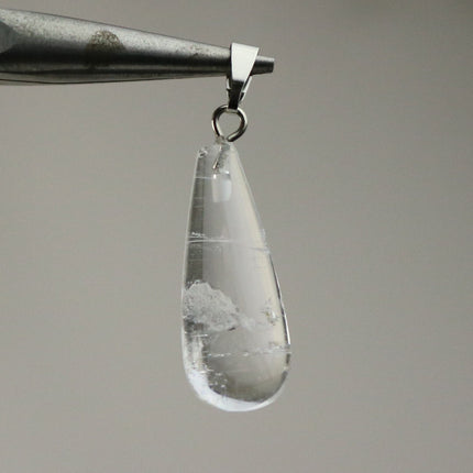 1, 5, 10pcs Water DROP water Charm Pendant - 11x26mm 7/16x1inch - Quartz Crystal Gemstone Crystal Pendant U-Pick