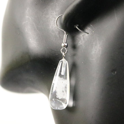 1, 5, 10pcs Water DROP water Charm Pendant - 11x26mm 7/16x1inch - Quartz Crystal Gemstone Crystal Pendant U-Pick