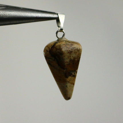 1, 5, 10pcs Hex POINT Charm Point Pendant - 14x21mm 9/16x13/16inch - Picture Stone Gemstone Crystal Pendant U-Pick