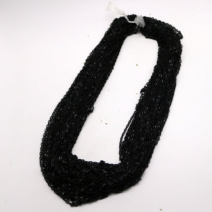 20 pcs of 24 inch Flat Cable Chain Necklace With Lobster Clasp - Black Plated - 3x4mm Link