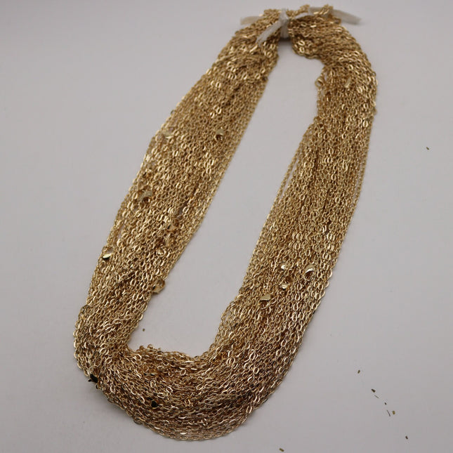 50 pcs of 24 inch Flat Cable Chain Necklace With Lobster Clasp - Champagne Gold (Rose Gold) Plated - 3x4mm Link
