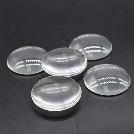 20 pcs Glass Cabochons - 40mm app. 1-17/64 inch - 8.6mm thickness -Circle Domed Magnifying Clear Round Glass Cabochon for Cameo Pendants