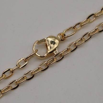 50 pcs of 24 inch Flat Cable Chain Necklace With Lobster Clasp - Champagne Gold (Rose Gold) Plated - 3x4mm Link