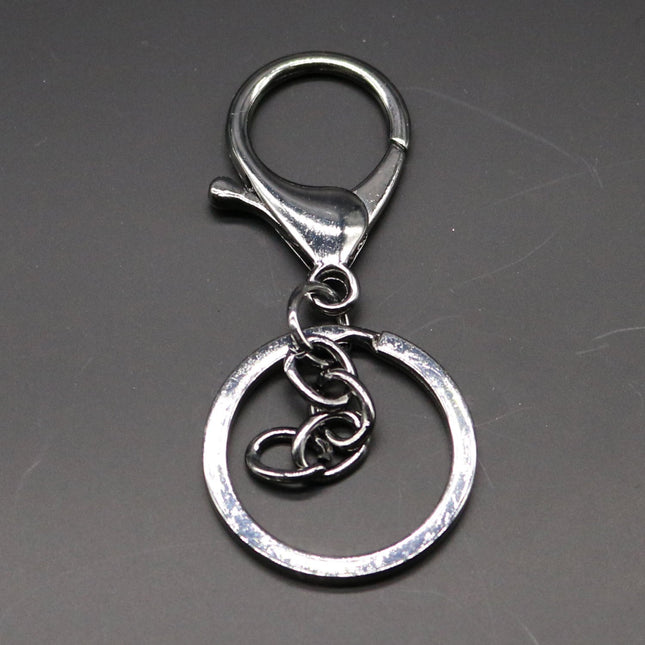 NEW New 5 pcs of Gunmetal HIGH Quality Premade Key Chain Key Fob  - 65x30mm 2.5 inch Long