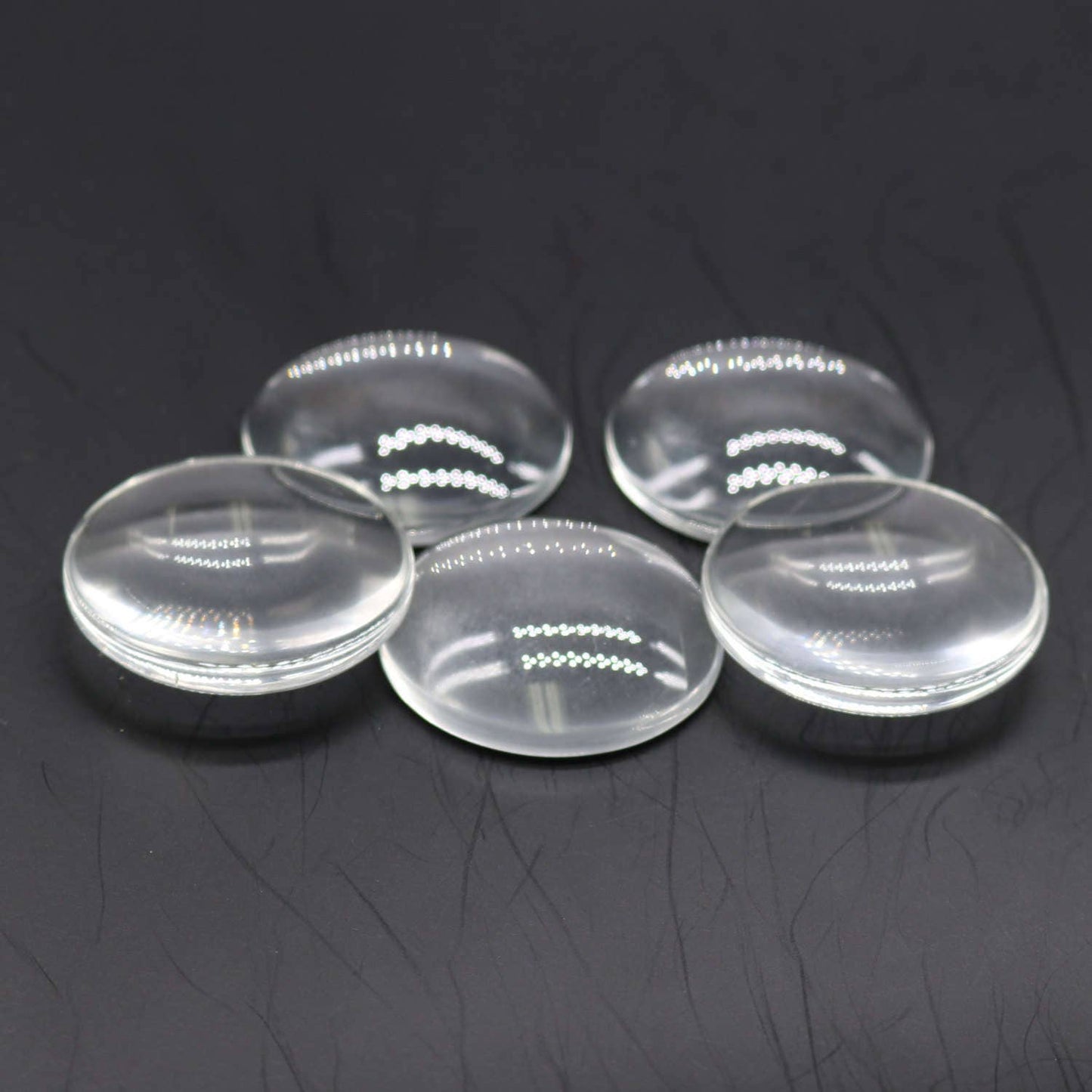 20 pcs Glass Cabochons - 35mm app. 1-3/8 inch - 8mm thickness -Circle Domed Magnifying Clear Round Glass Cabochon for Cameo Pendants, Photo