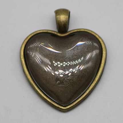20 pcs HEART Antique Brass Bezel - for 30mm app. 1-3/16inch  - Heart Pendant Blank Bezel . for Cabochon Cameo Pendants, Photo Jewelry, Post