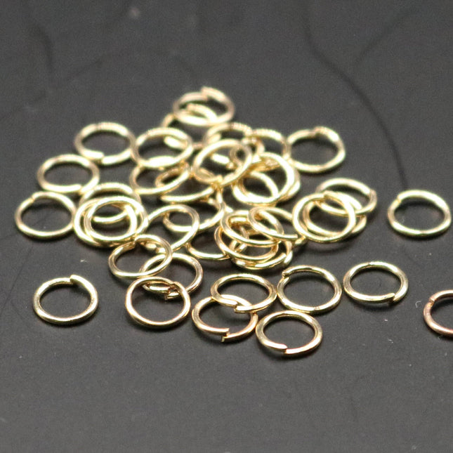 200 pcs of 5mm Thick Jump Rings - Pinky Gold (Champagne Gold) Jumpring 5x0.6mm 22 Gauge 22G Bulk Jumprings Open jump ring