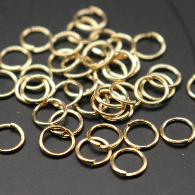 200 pcs of 5mm Thick Jump Rings - Pinky Gold (Champagne Gold) Jumpring 5x0.6mm 22 Gauge 22G Bulk Jumprings Open jump ring