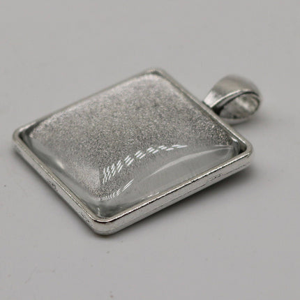 50 Square Glass Cabochons - 30mmX30mm  app. 1-3/16 inch - 6.5mm thickness - Square Domed Magnifying Clear Glass Cabochon, Photo Jewelry