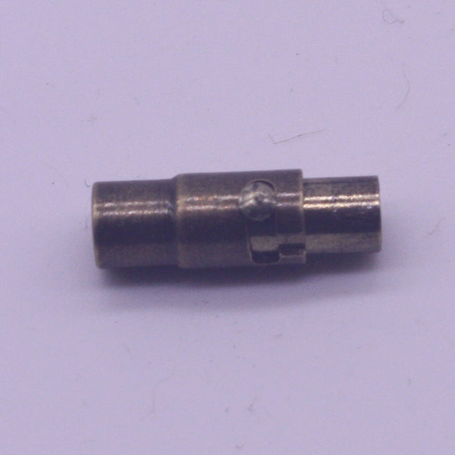 5 pcs Magnetic Barrel Clasps - 3mm Magnetic Clasp with Safety Clasp - Antique Brass Magnetic Clasp - Cord Clasp - Barrel - 3mm Cord Clasp