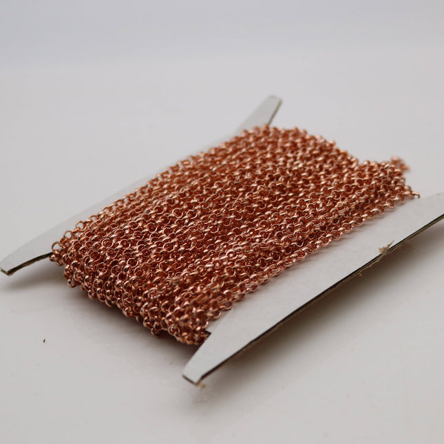 NEWnew 10 feet Copper Plated Rolo Chain bulk Chain, Copper SOLDERED Rolo Chain - 3.1mm Soldered Links - 3.1BL