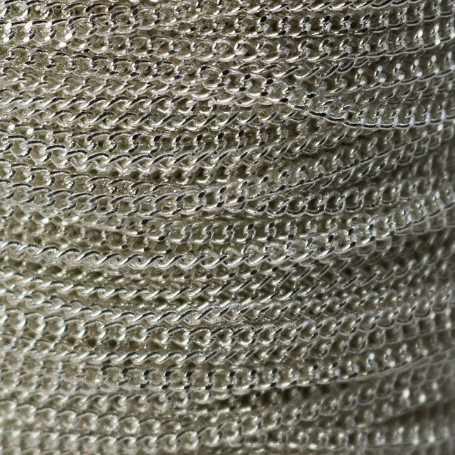 100 feet spool of Sterling Silver Plated SOLDERED FACET Curb Chain - 2.3mm Solder link - with Free Matching Jumpring (100 pcs) - 2.3F