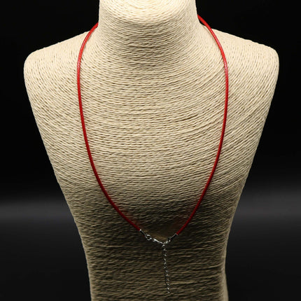 1/5/10/25/50/100pcs 1.5mm/2.0mm 18-20 inch adjustable compressed cotton quality necklace cord - Red
