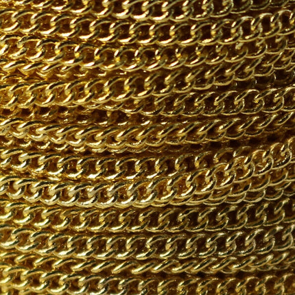100 ft Gold Plated SOLDERED FACET sturdy Chunky Curb Chain - 2.7mm width Solder link - with Free Jumpring (100 pcs) - 2.7F
