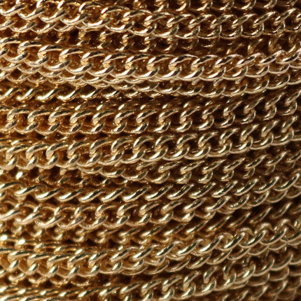 100 ft Champagne Gold (Pinky Gold) Plated SOLDERED FACET sturdy Chunky - 2.7mm width Solder link - w Free Jumpring (100 pcs) - 27CURB