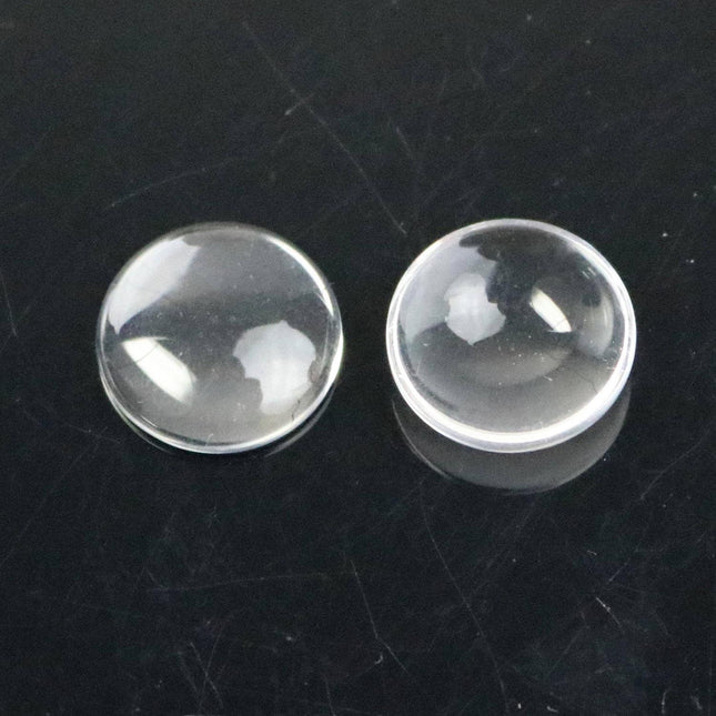 50 pcs of Glass Cabochons - 14mm - 5.2mm thickness -Circle Domed Magnifying Clear Round Glass Cabochon for Cameo Pendants, Photo Jewelry