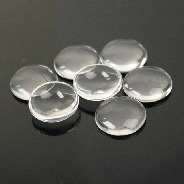50 pcs of Glass Cabochons - 14mm - 5.2mm thickness -Circle Domed Magnifying Clear Round Glass Cabochon for Cameo Pendants, Photo Jewelry