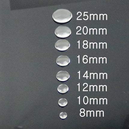 50 pcs of Glass Cabochons - 14mm - 5.2mm thickness -Circle Domed Magnifying Clear Round Glass Cabochon for Cameo Pendants, Photo Jewelry