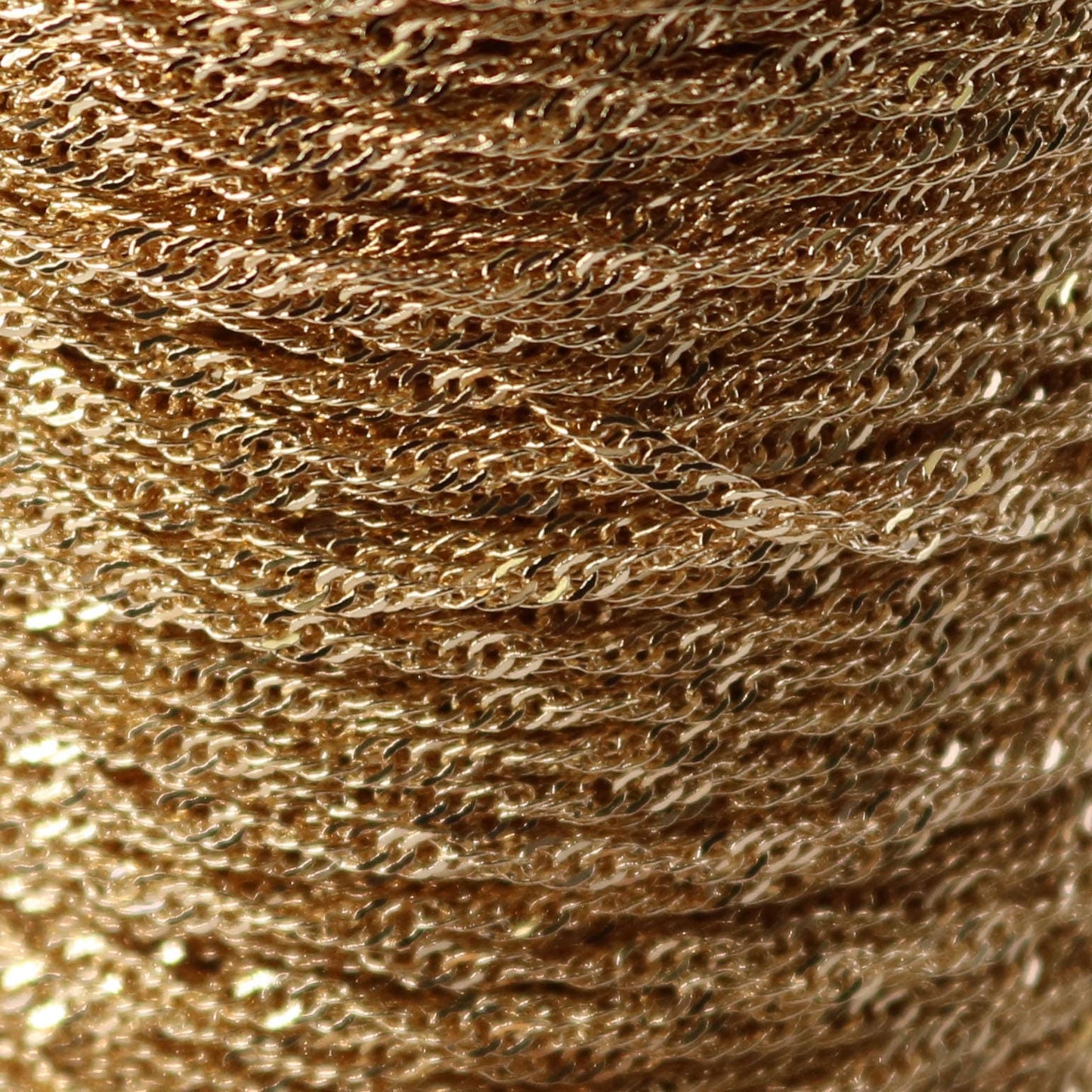 100 ft of Champagne Gold (Pinky Gold) Plated SOLDERED TWIST Twisted Rope Curb Chain - 1.8mm width Solder link - w Free Jumpring (100pcs)