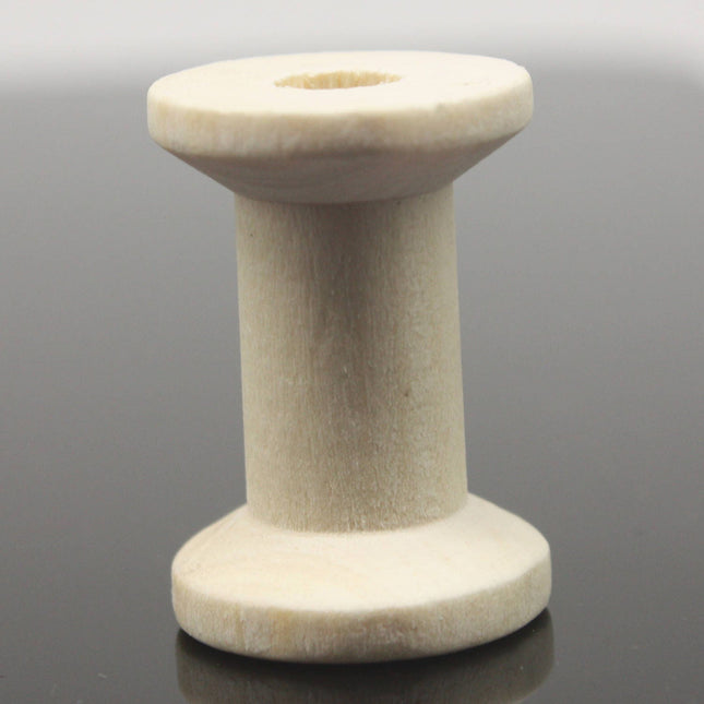 10 pcs 13/16" x 1 3/16" Large Unfinished Wood Wooden Spools - Empty Storage Roll - Thread Cord String Wire Bobbin - 21 x 30mm Wooden Spools