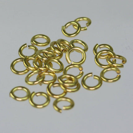 Wholesale Lot 2000 RAW Brass Bronze Jump Rings Jumprings - 6mm 16 Gauge 16G (1.2mm) - Clean Edge Cut Saw Cut Jumprings
