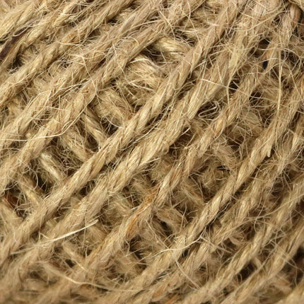 50 Yds - Natural / Brown Twisted Jute Twine - 2mm 2 Ply Premium Twine - Craft Bulk String Rope Cording
