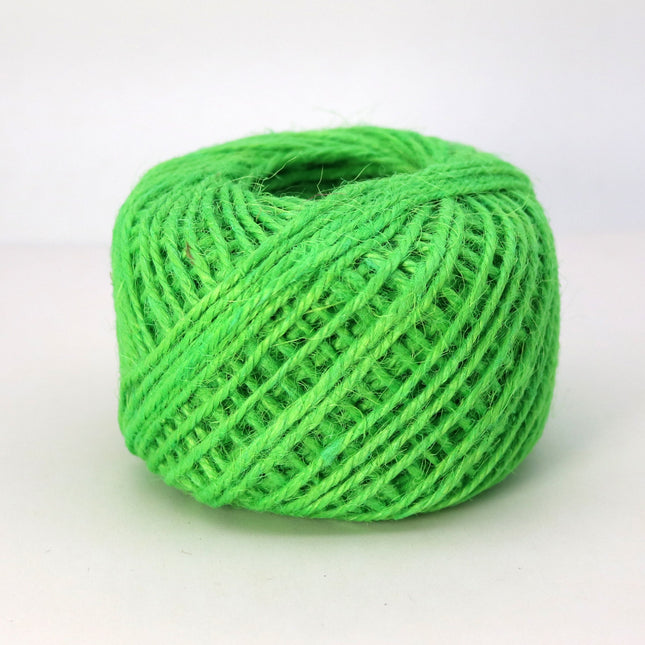 50 Yds - Light Green Twisted Jute Twine - 2mm 2 Ply Premium Twine - Craft Bulk String Rope Cording - Gift Wrap, Packaging - 3